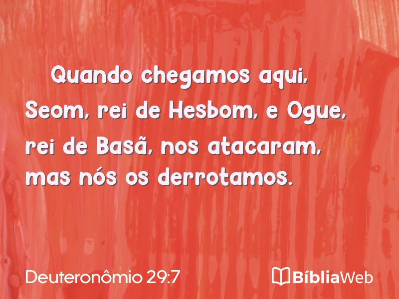 Deuteronômio 29:7 em imagem para compartilhar