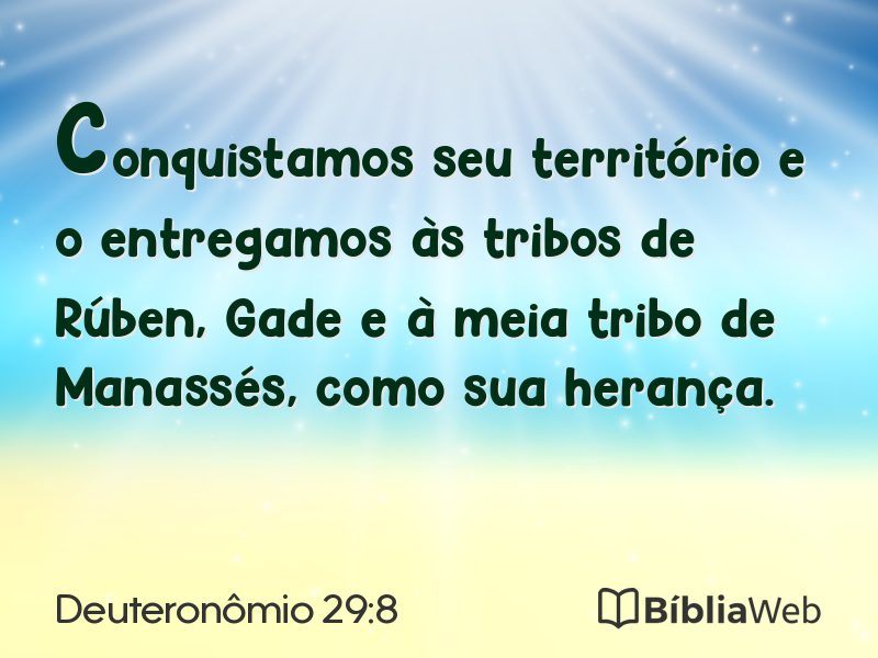 Deuteronômio 29:8 em imagem para compartilhar