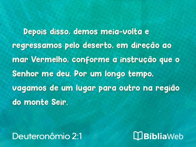 Deuteronômio 2:1 em imagem para compartilhar