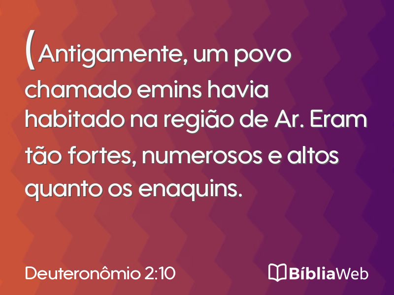 Deuteronômio 2:10 em imagem para compartilhar