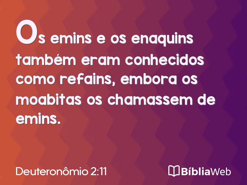 Deuteronômio 2:11 em imagem para compartilhar
