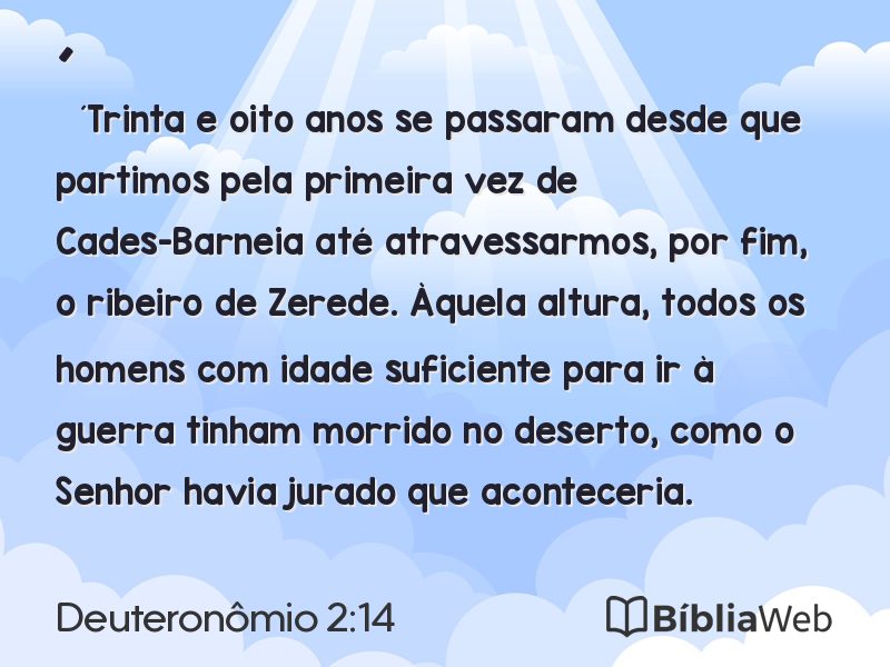 Deuteronômio 2:14 em imagem para compartilhar