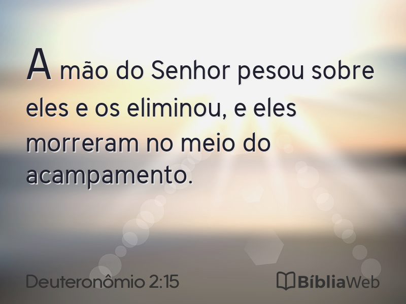 Deuteronômio 2:15 em imagem para compartilhar