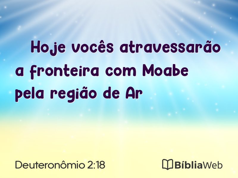 Deuteronômio 2:18 em imagem para compartilhar