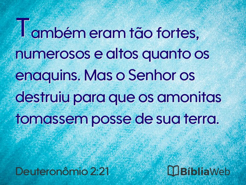 Deuteronômio 2:21 em imagem para compartilhar