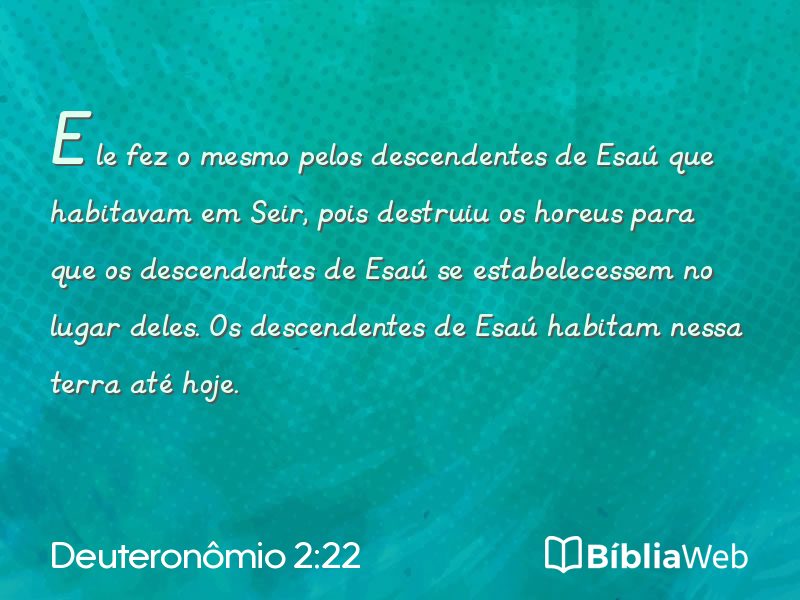 Deuteronômio 2:22 em imagem para compartilhar