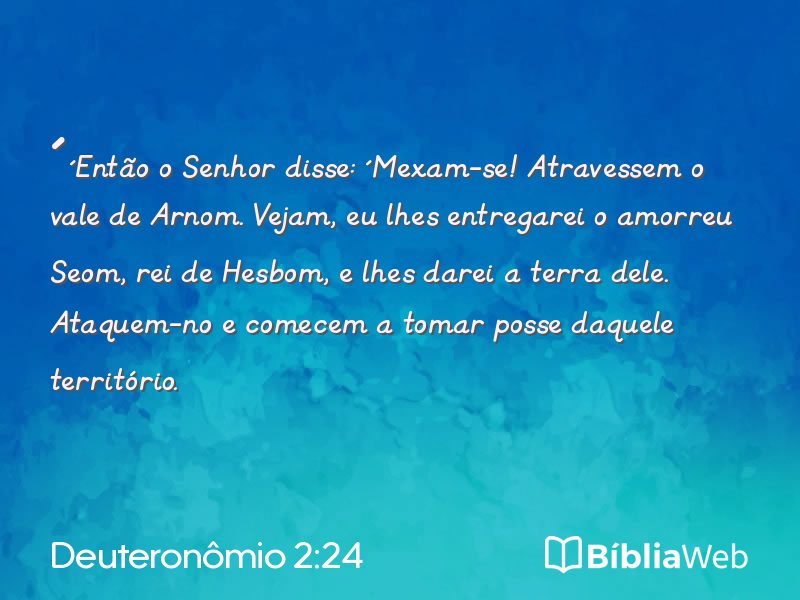 Deuteronômio 2:24 em imagem para compartilhar