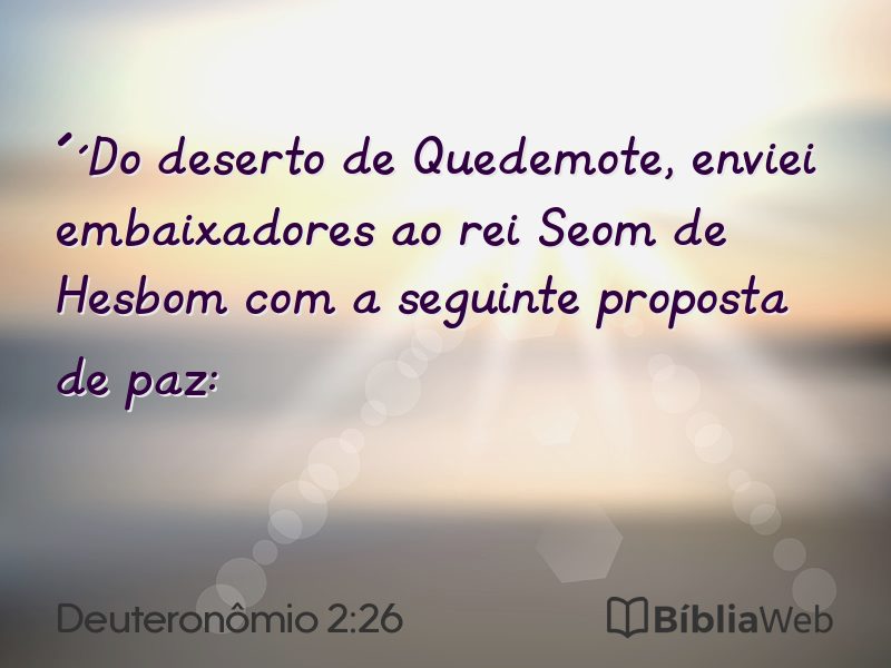 Deuteronômio 2:26 em imagem para compartilhar