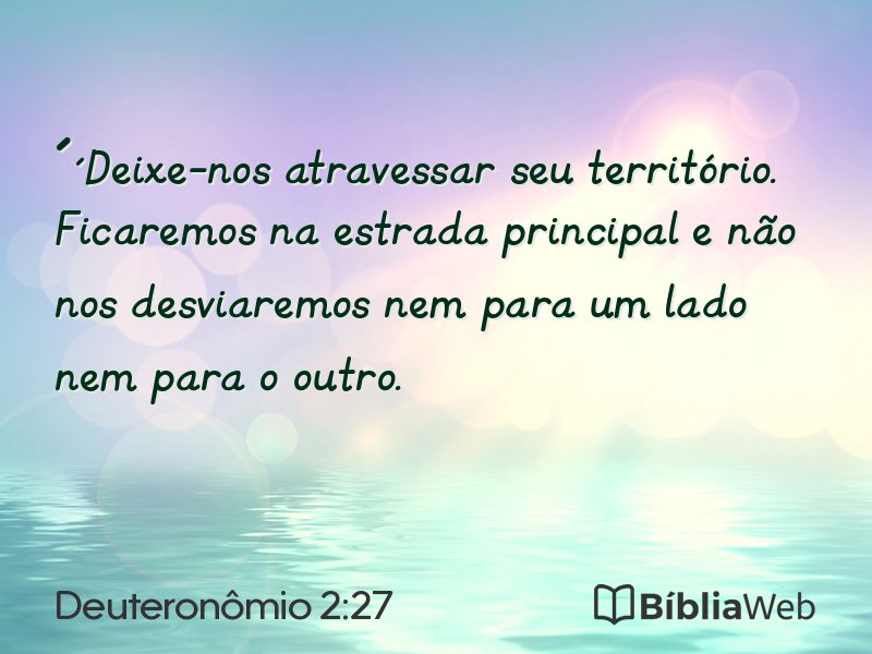 Deuteronômio 2:27 em imagem para compartilhar