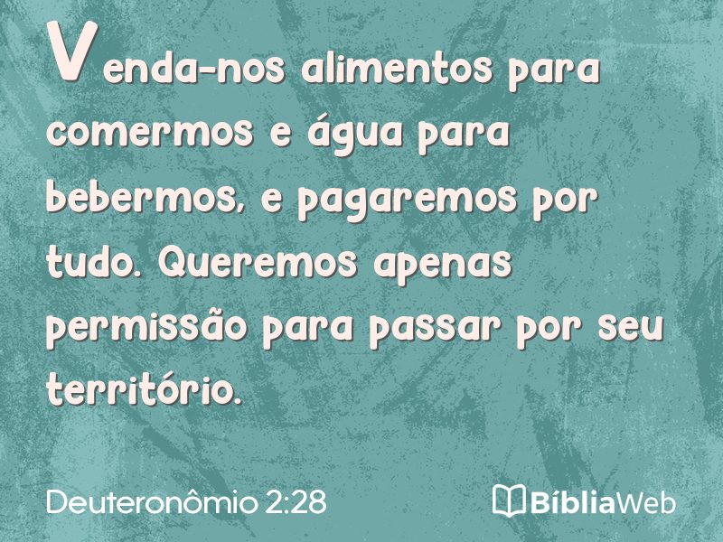 Deuteronômio 2:28 em imagem para compartilhar