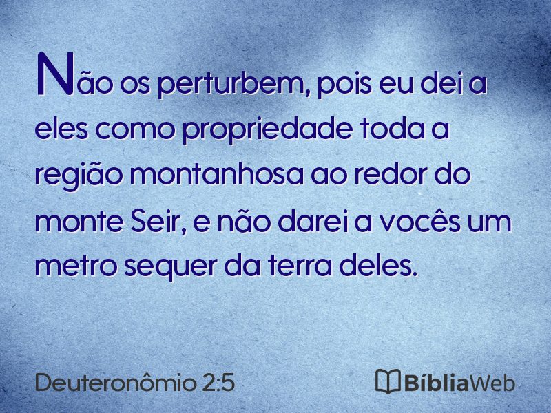 Deuteronômio 2:5 em imagem para compartilhar