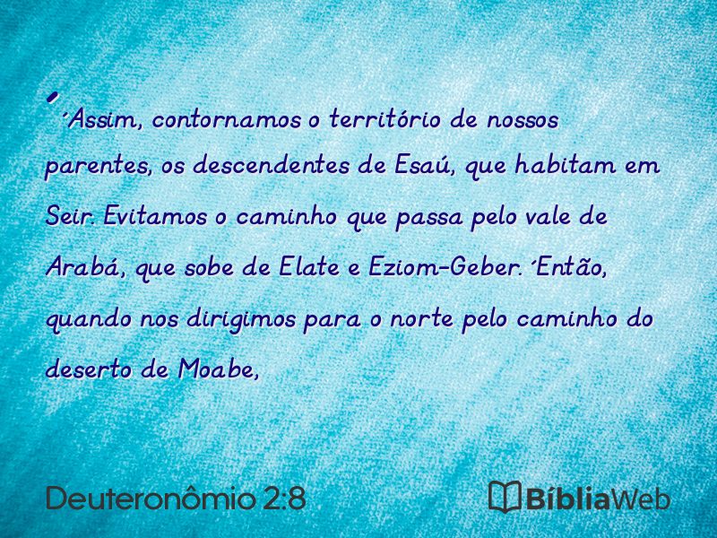 Deuteronômio 2:8 em imagem para compartilhar