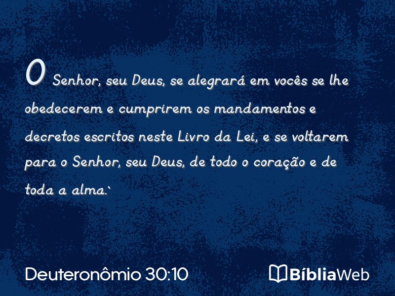 Deuteronômio 30:10 em imagem para compartilhar