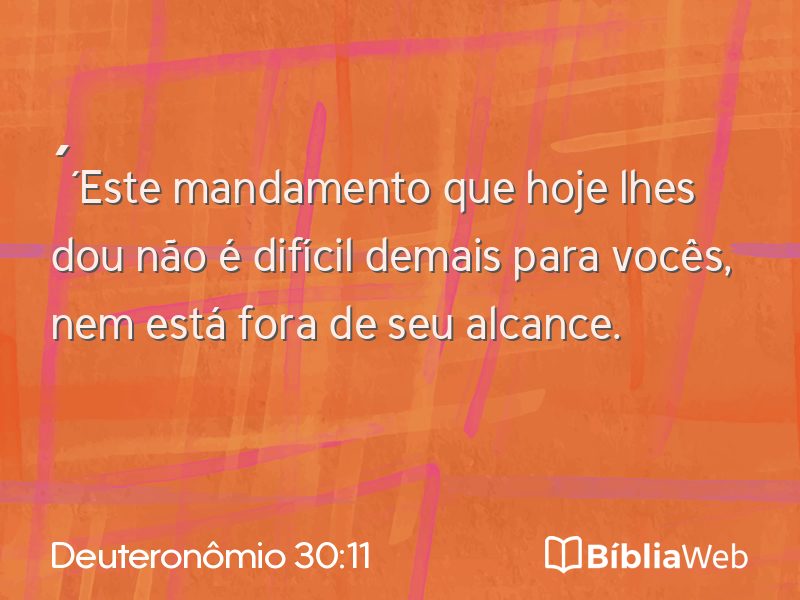 Deuteronômio 30:11 em imagem para compartilhar