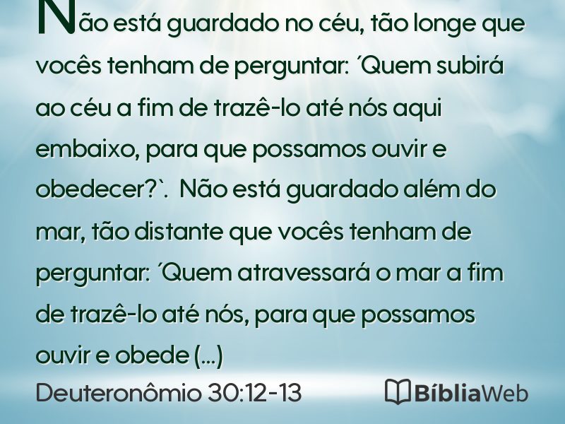 Deuteronômio 30:12-13 em imagem para compartilhar
