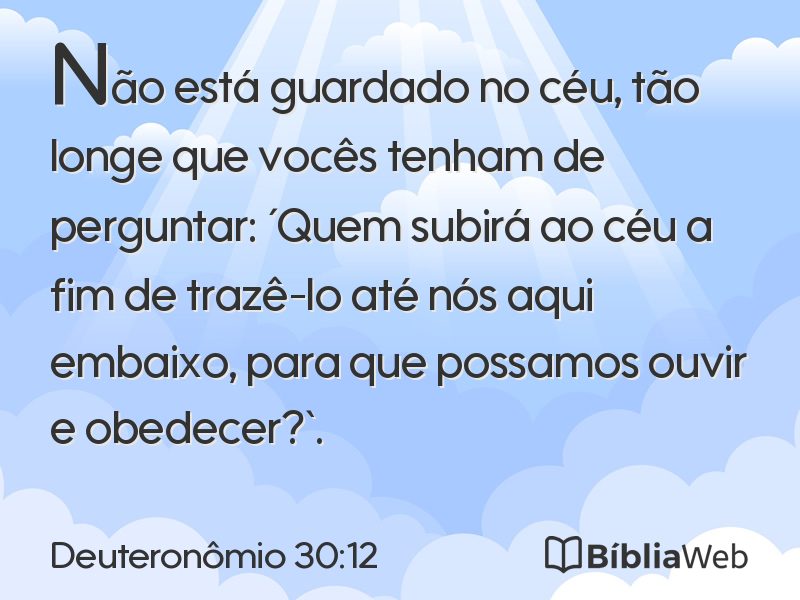 Deuteronômio 30:12 em imagem para compartilhar