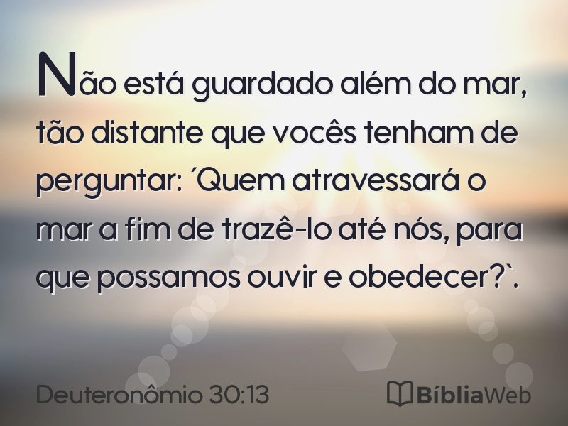 Deuteronômio 30:13 em imagem para compartilhar