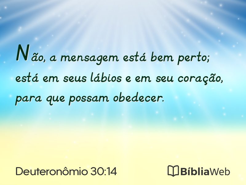 Deuteronômio 30:14 em imagem para compartilhar