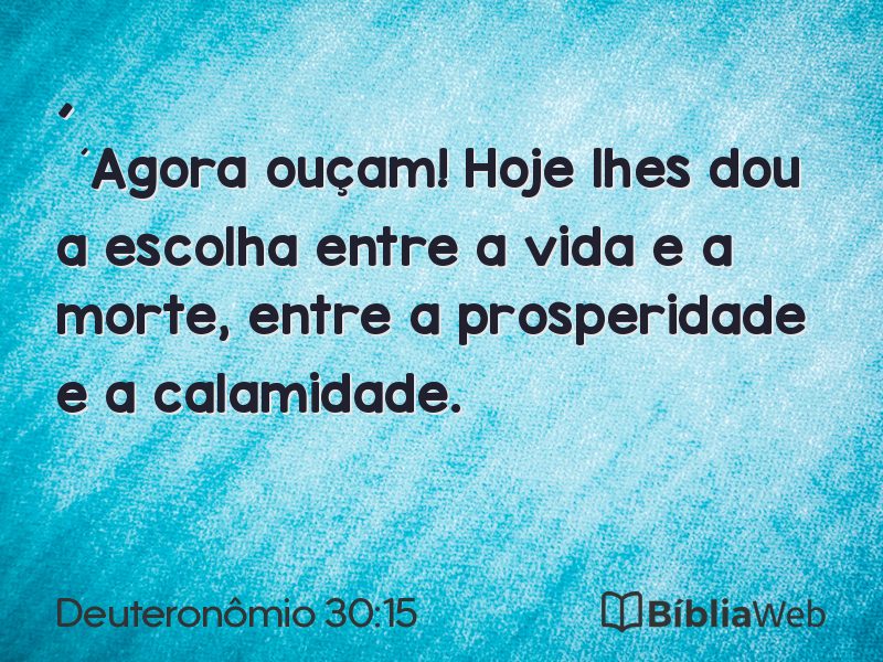 Deuteronômio 30:15 em imagem para compartilhar