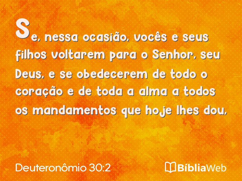 Deuteronômio 30:2 em imagem para compartilhar