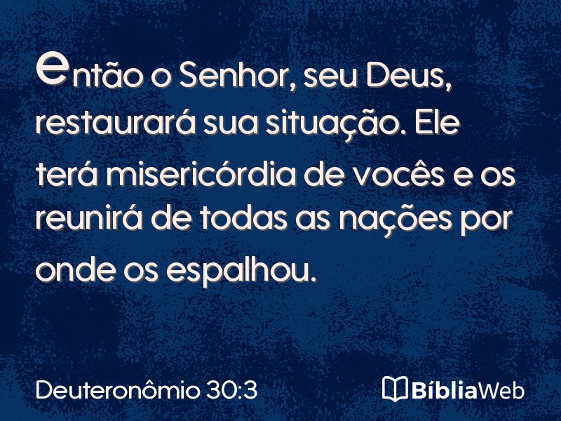 Deuteronômio 30:3 em imagem para compartilhar