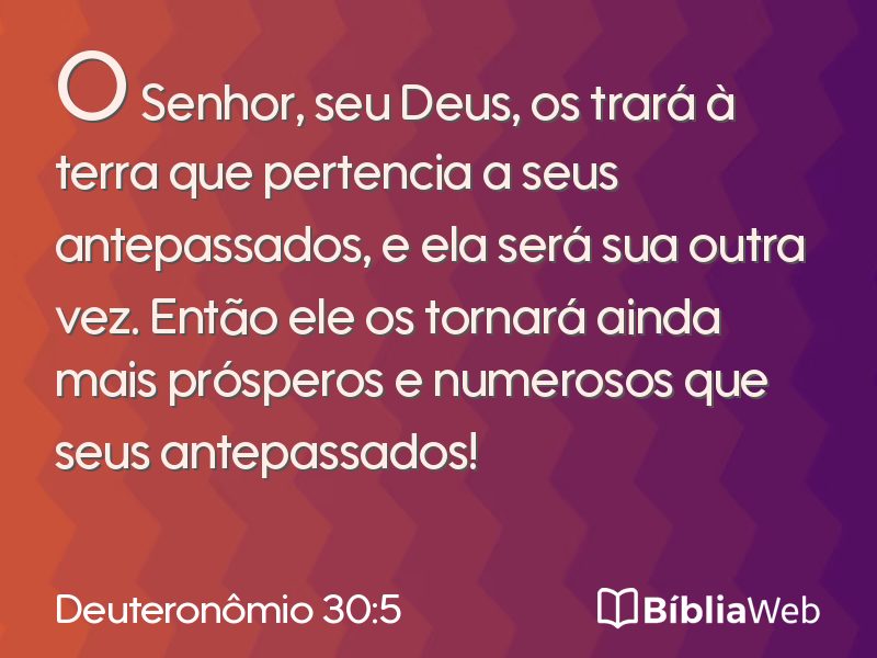 Deuteronômio 30:5 em imagem para compartilhar