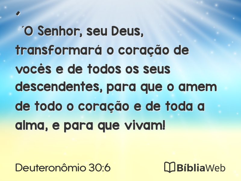 Deuteronômio 30:6 em imagem para compartilhar