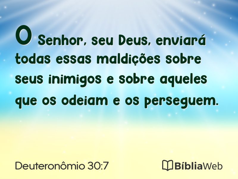 Deuteronômio 30:7 em imagem para compartilhar