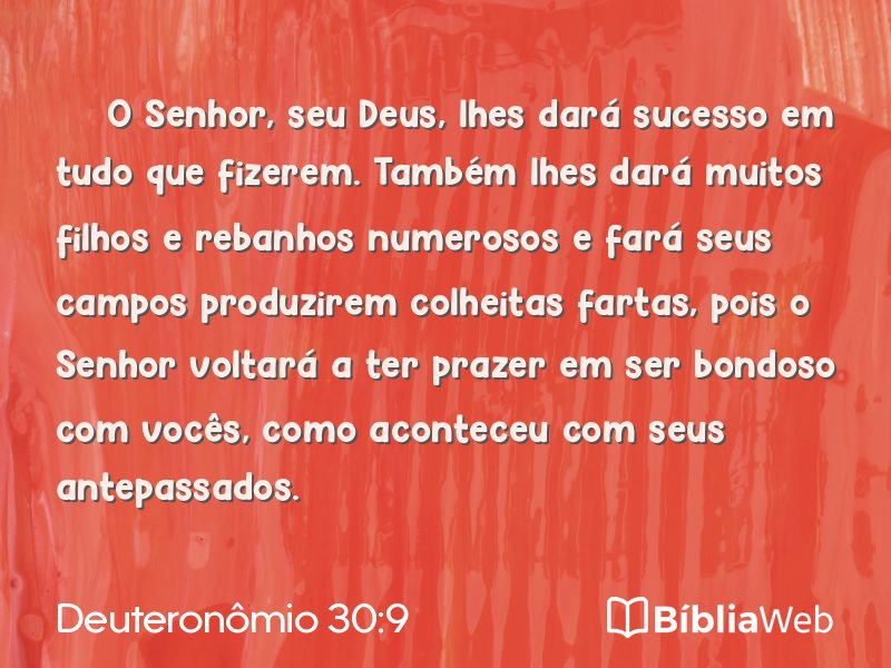 Deuteronômio 30:9 em imagem para compartilhar