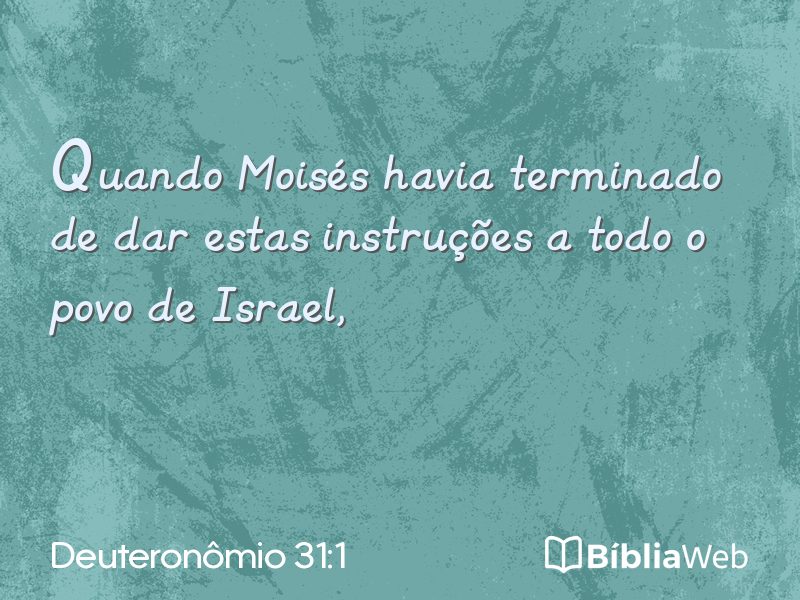 Deuteronômio 31:1 em imagem para compartilhar