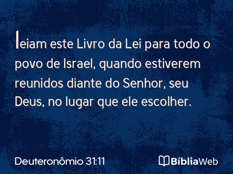 Deuteronômio 31:11 em imagem para compartilhar