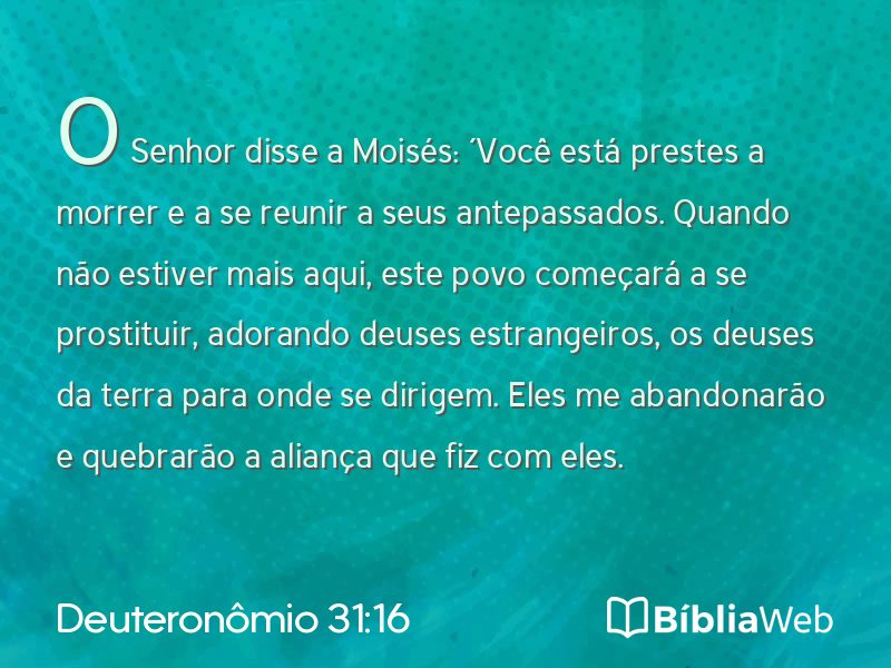 Deuteronômio 31:16 em imagem para compartilhar