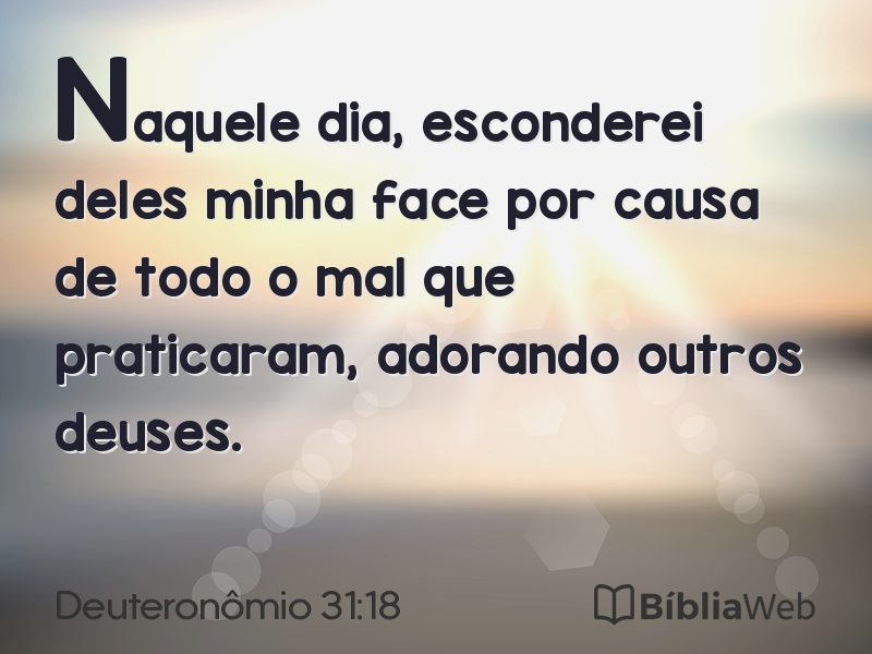 Deuteronômio 31:18 em imagem para compartilhar