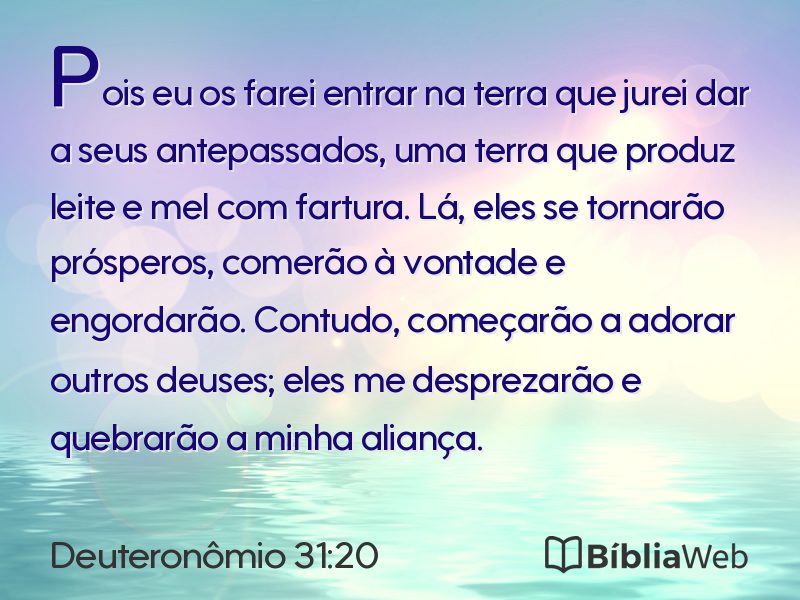 Deuteronômio 31:20 em imagem para compartilhar
