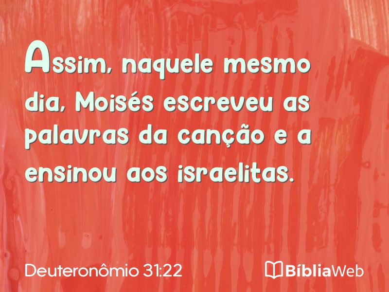 Deuteronômio 31:22 em imagem para compartilhar