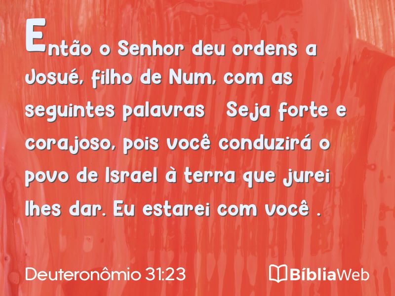 Deuteronômio 31:23 em imagem para compartilhar