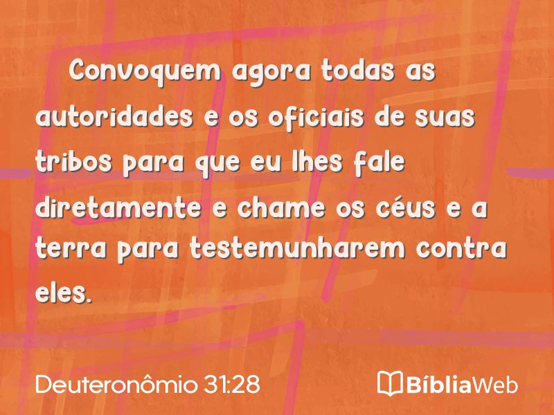 Deuteronômio 31:28 em imagem para compartilhar