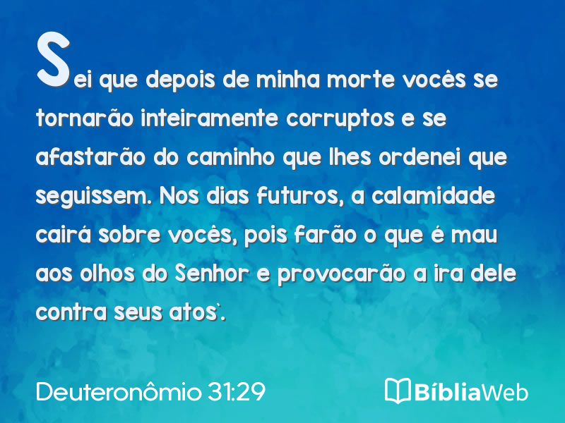 Deuteronômio 31:29 em imagem para compartilhar