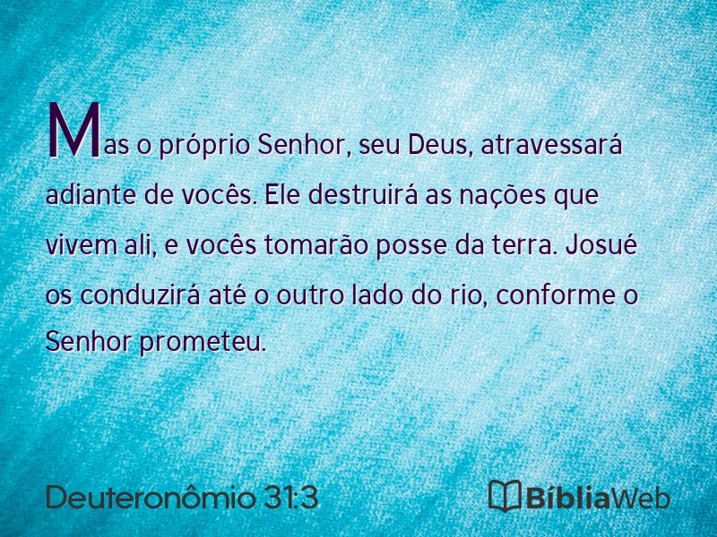 Deuteronômio 31:3 em imagem para compartilhar
