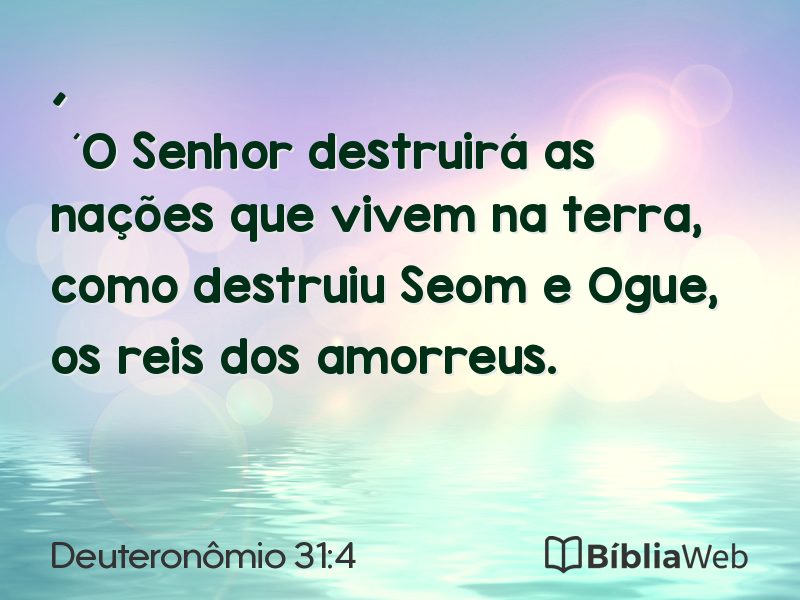 Deuteronômio 31:4 em imagem para compartilhar