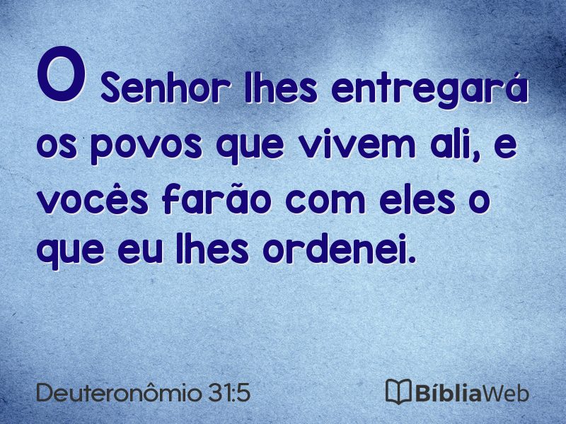 Deuteronômio 31:5 em imagem para compartilhar