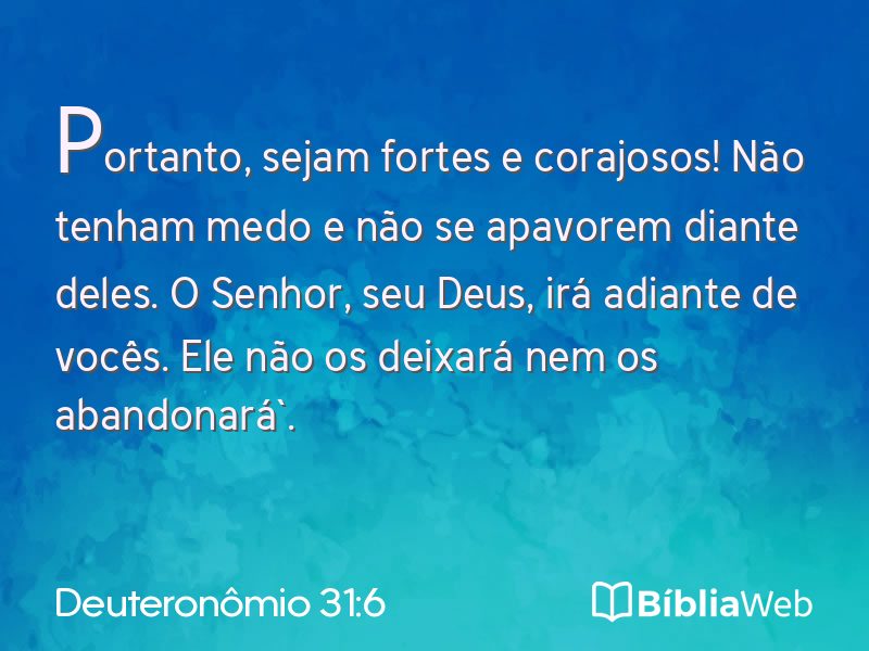 Deuteronômio 31:6 em imagem para compartilhar
