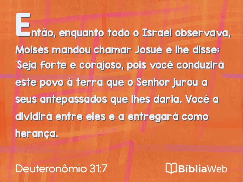Deuteronômio 31:7 em imagem para compartilhar