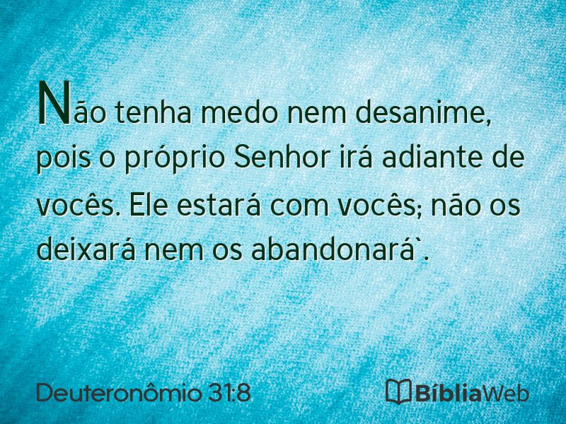 Deuteronômio 31:8 em imagem para compartilhar