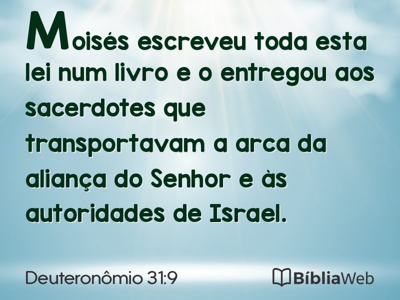 Deuteronômio 31:9 em imagem para compartilhar