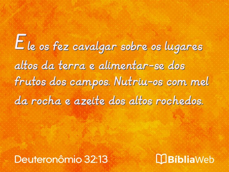 Deuteronômio 32:13 em imagem para compartilhar