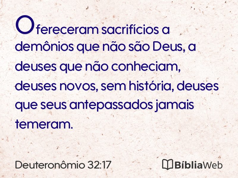 Deuteronômio 32:17 em imagem para compartilhar