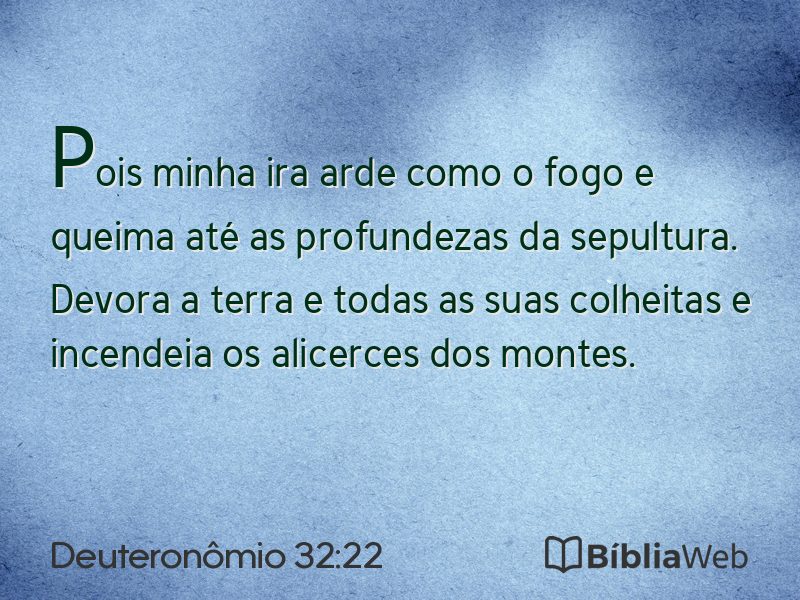 Deuteronômio 32:22 em imagem para compartilhar