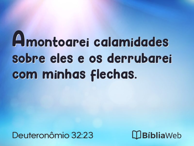 Deuteronômio 32:23 em imagem para compartilhar