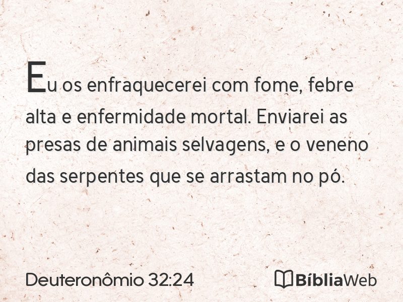Deuteronômio 32:24 em imagem para compartilhar